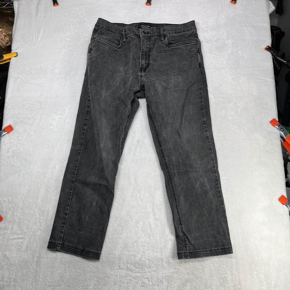 Urban Star Jeans Men's Black Wash Denim Mid Rise Straight Zip Fly - 34X26.5‎
